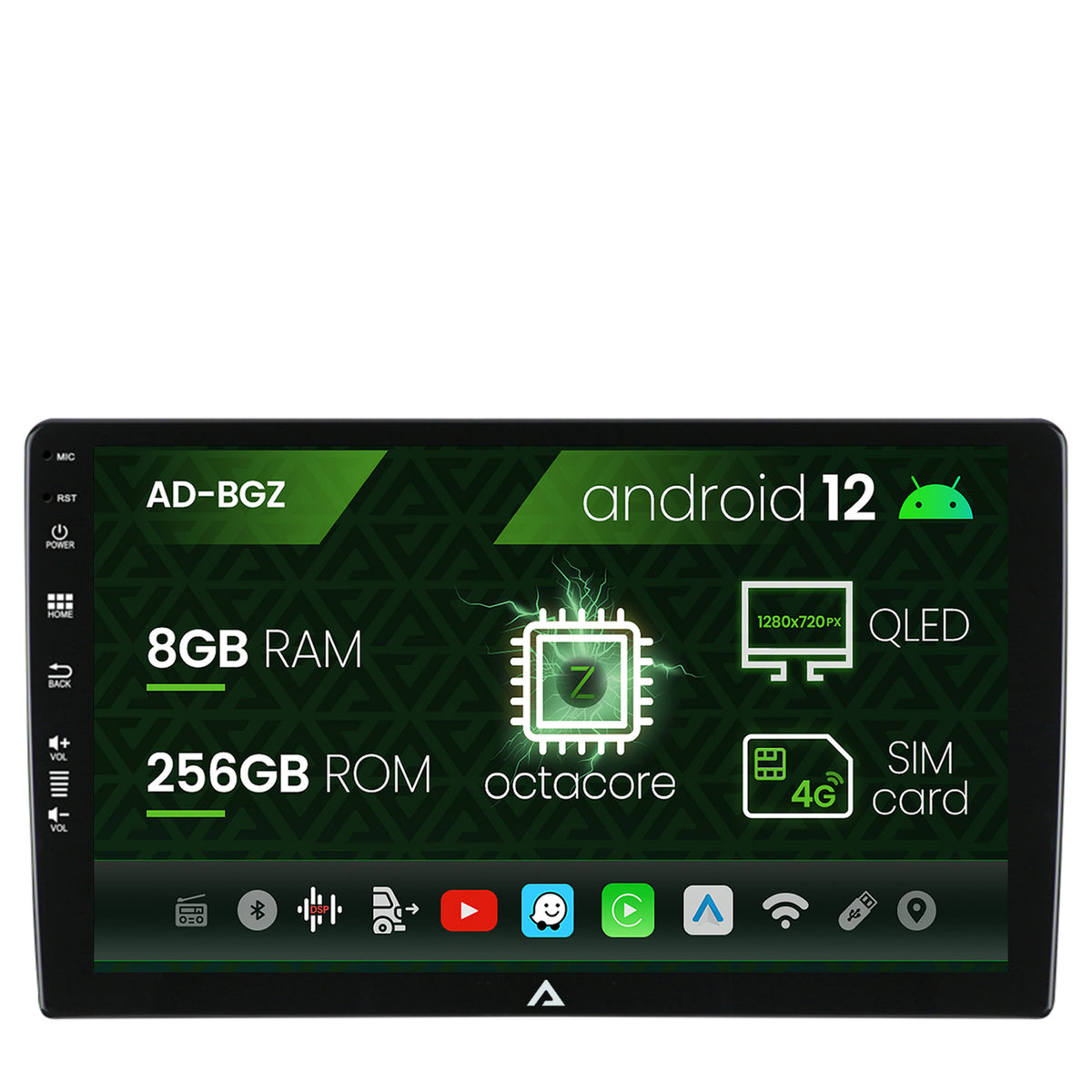 Navigatie All-in-one Universala, Android, Z-Octacore / 8GB RAM + 256GB ROM, 10.1 Inch - AD-BGZ10008