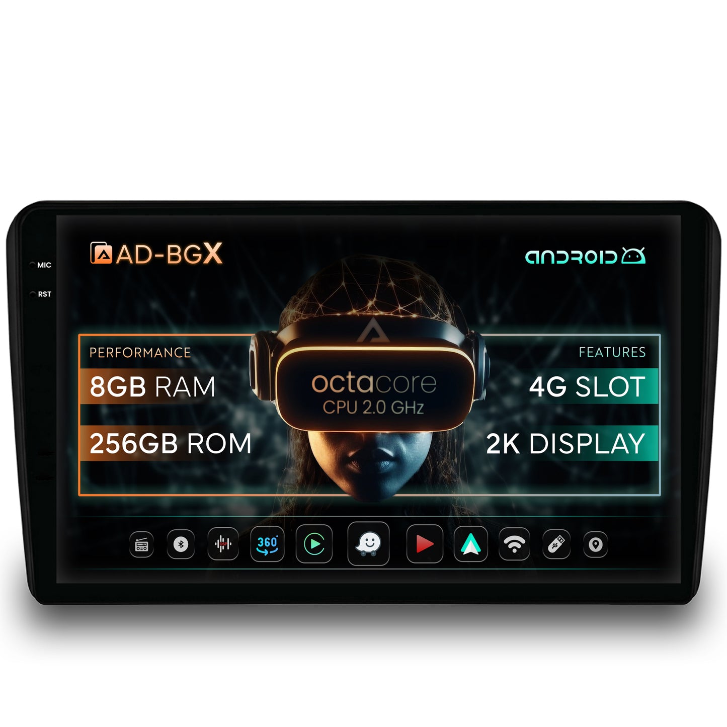 Navigatie Audi A3/ S3/ RS3, Android, X-Octacore / 8GB RAM + 256GB ROM, 9.5 Inch - AD-BGX9008+AD-BGRKIT424