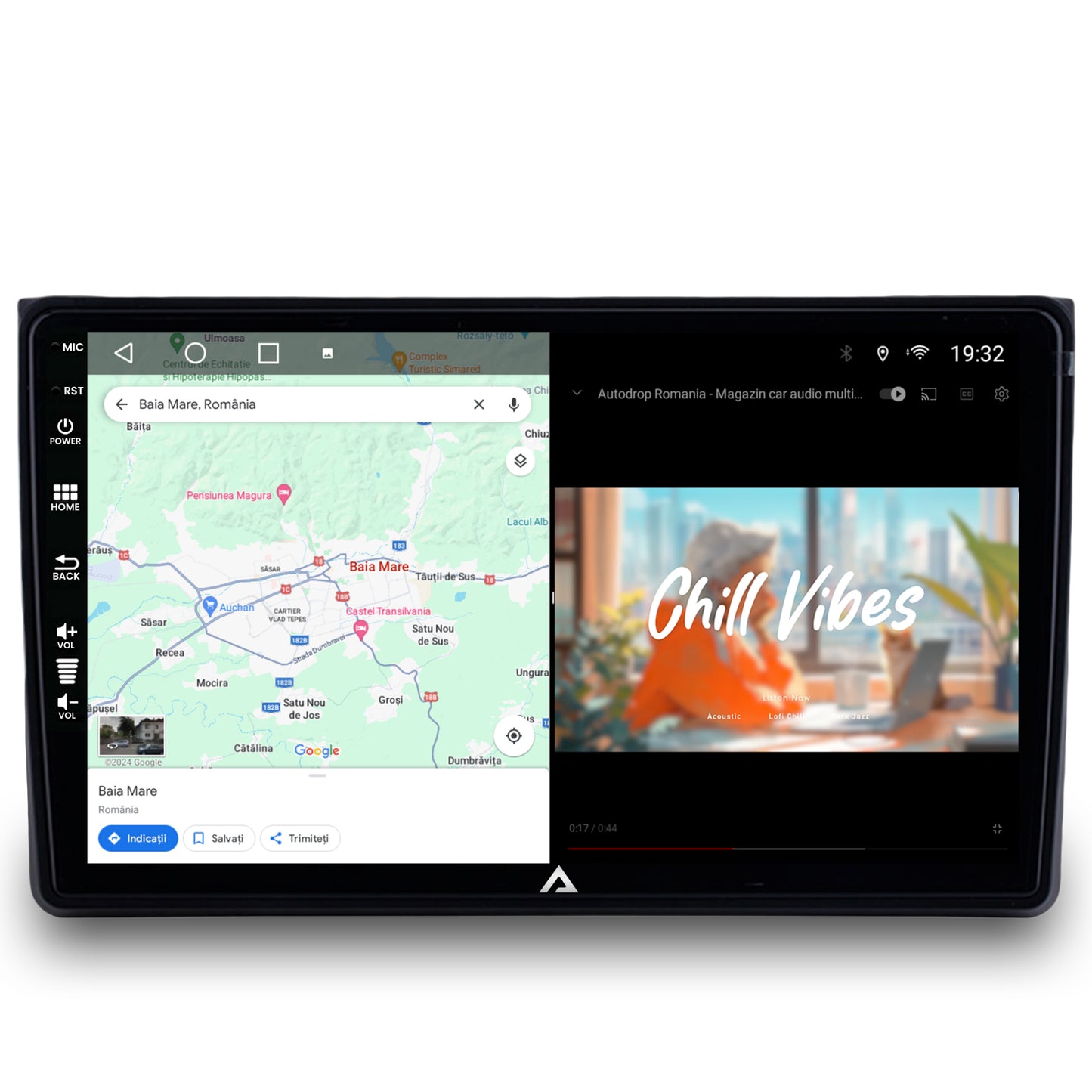 Navigatie Audi A4(B6/B7) / Seat Exeo, Android, A-Octacore / 4GB RAM + 64GB ROM, 9 Inch - AD-BGA9004+AD-BGRKIT425