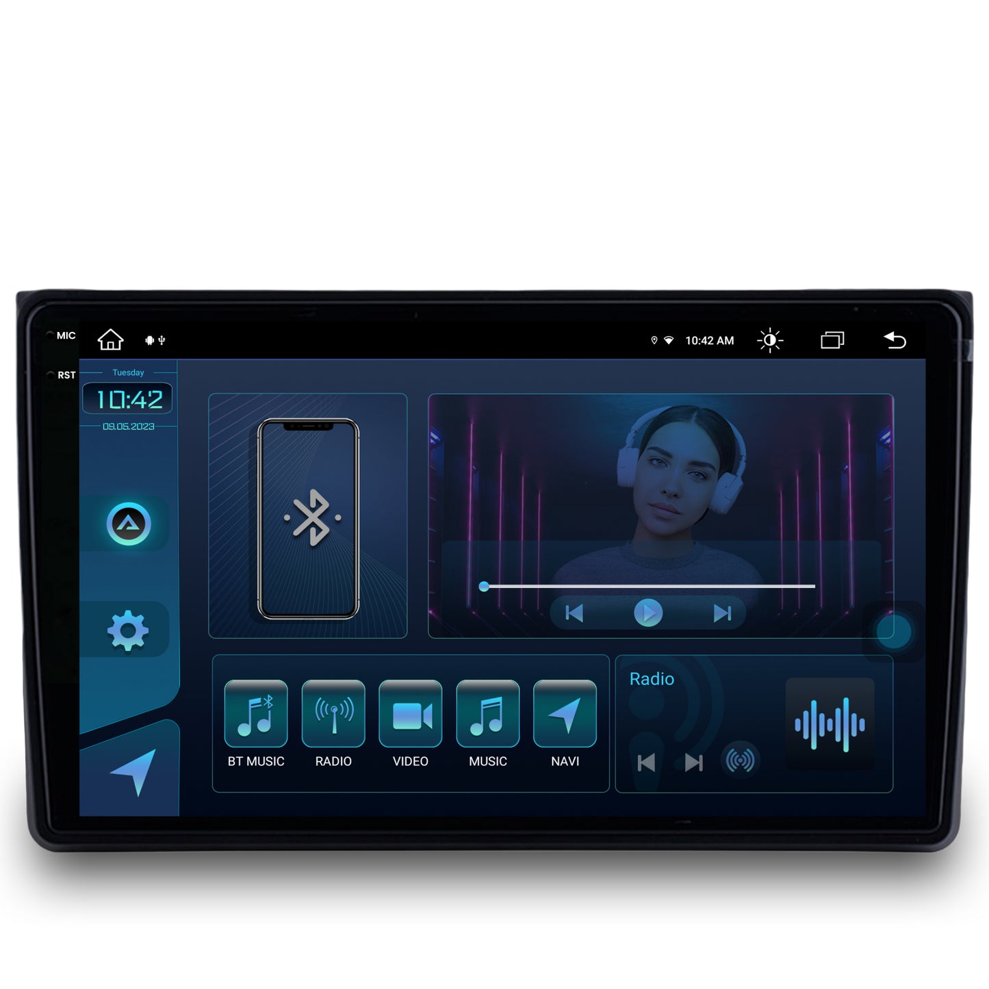 Navigatie Audi A4(B6/B7) / SEAT EXEO, Android, X-Octacore / 8GB RAM + 256GB ROM, 9.5 Inch - AD-BGX9008+AD-BGRKIT425