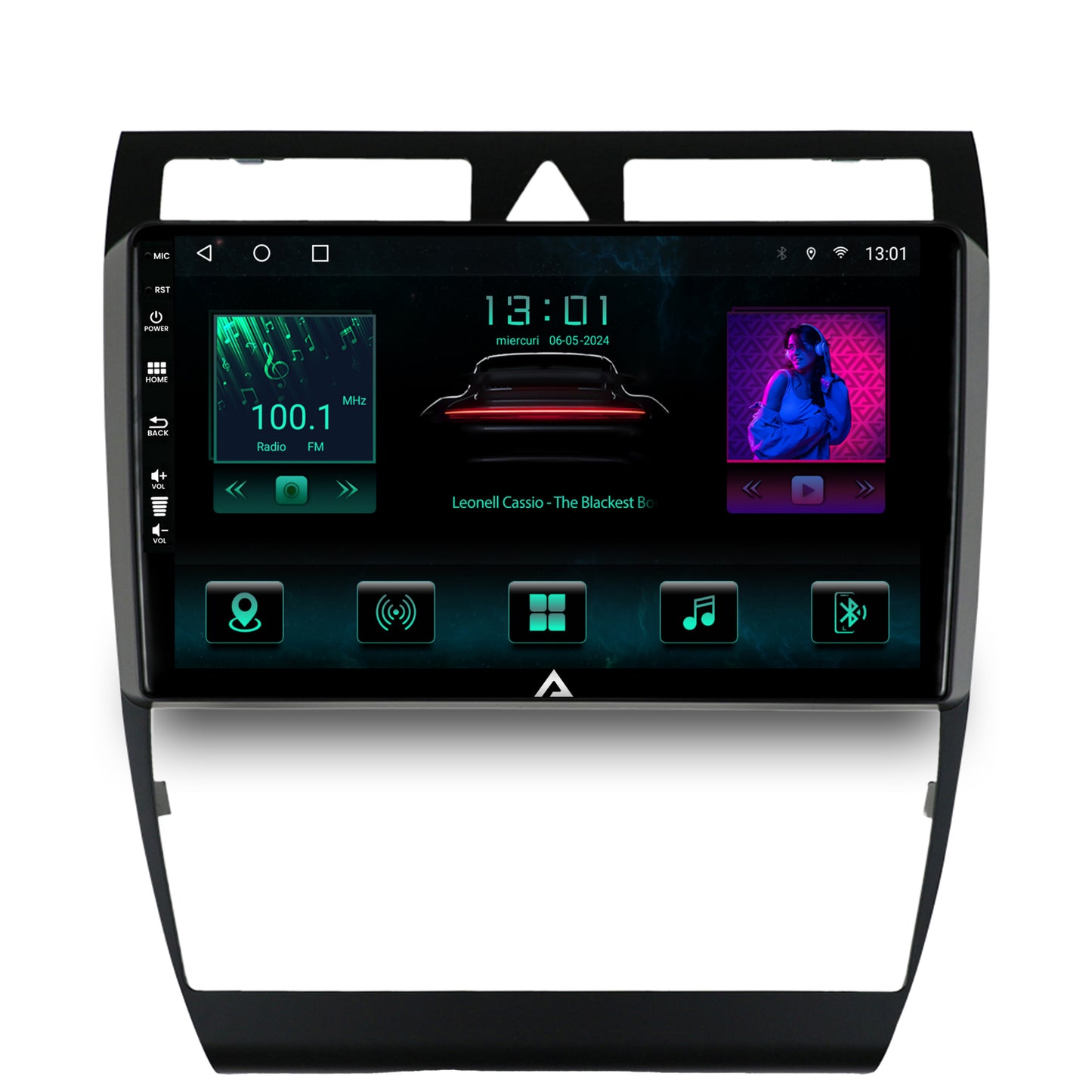 Navigatie Audi A6 (1999-2004), Android, A-Octacore / 4GB RAM + 64GB ROM, 9 Inch - AD-BGA9004+AD-BGRKIT429