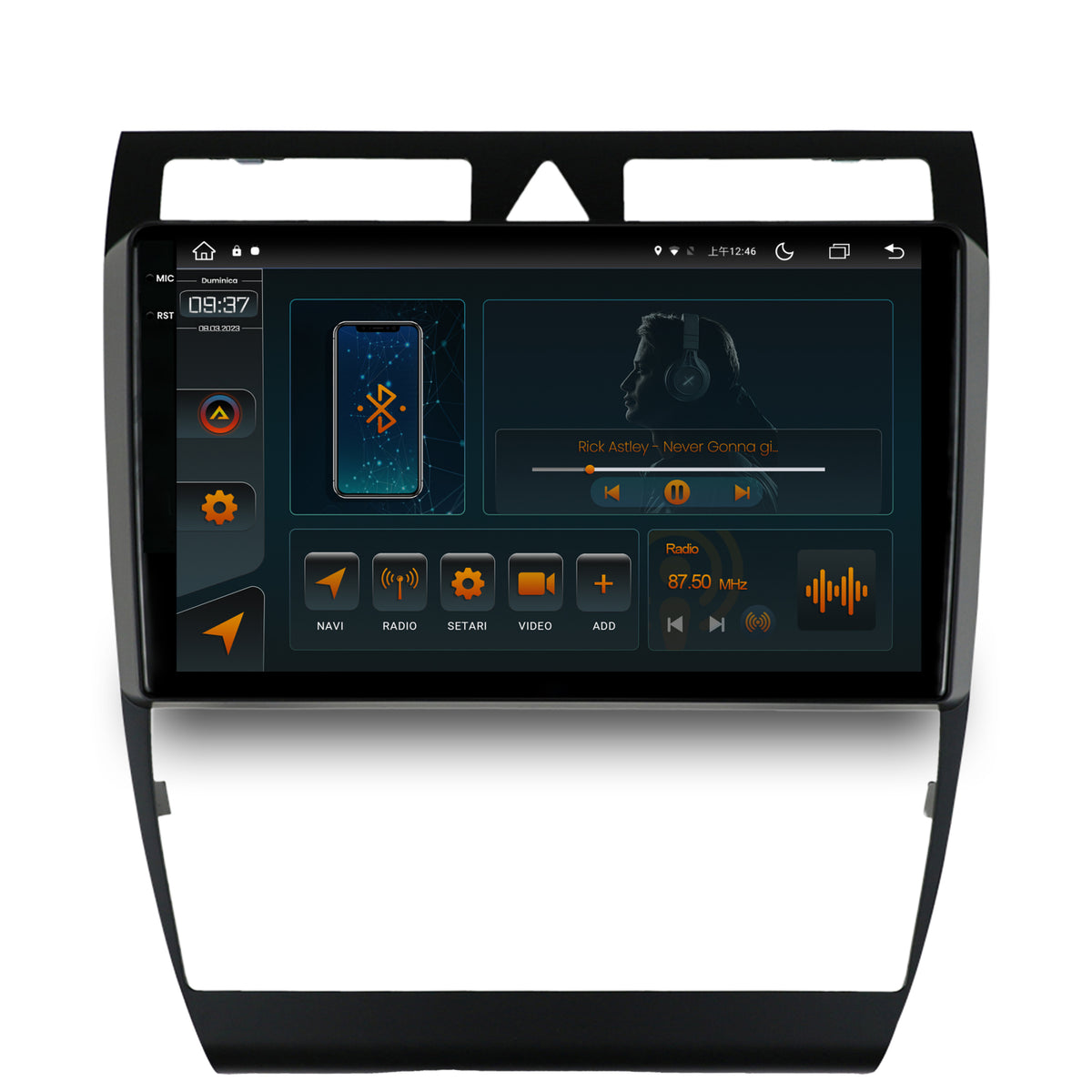 Navigatie Audi A6 (1999-2004), Android, V-Octacore / 4GB RAM + 64GB ROM, 9.5 Inch - AD-BGV9004+AD-BGRKIT429