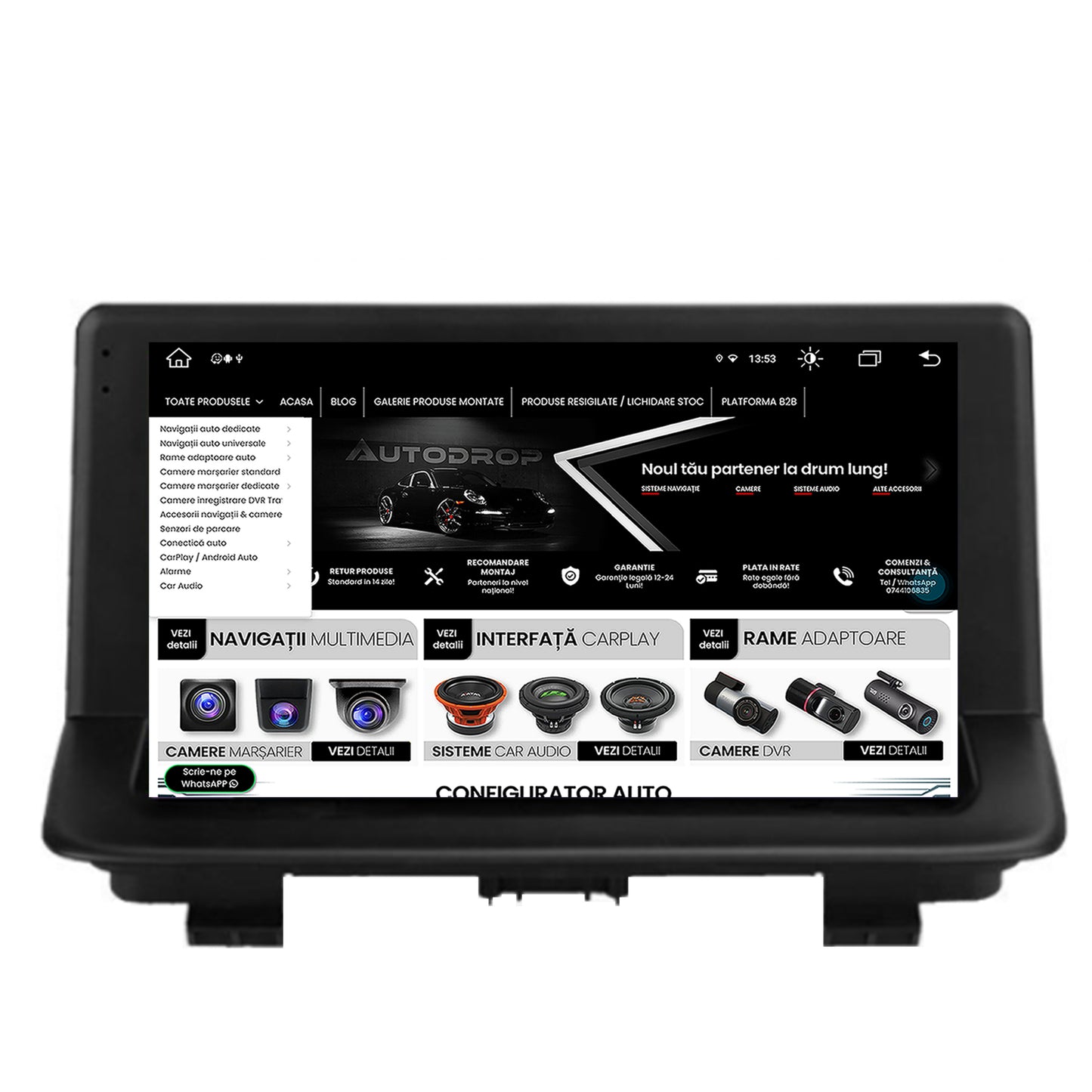 Navigatie Audi Q3 (2011-2018), Android, V-Octacore / 4GB RAM + 64GB ROM, 9.5 Inch - AD-BGV9004+AD-BGRKIT427