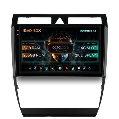 Navigatie Audi A6 (1999-2004), Android, X-octacore / 8GB RAM + 256GB ROM, 9.5 Inch - AD-BGX9008+AD-BGRKIT429