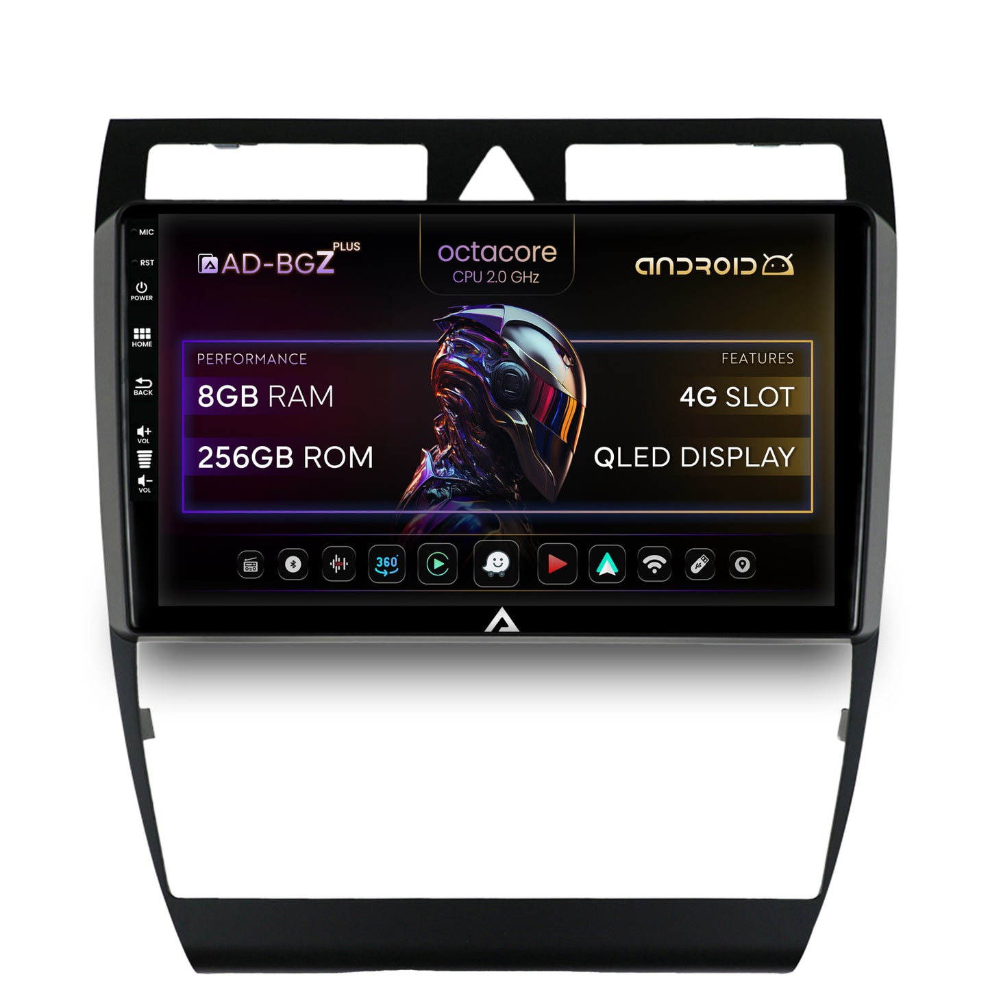 Navigatie Audi A6 (1999-2004), Android, Z-Octacore / 8GB RAM + 256GB ROM, 9 Inch - AD-BGZ9008+AD-BGRKIT429