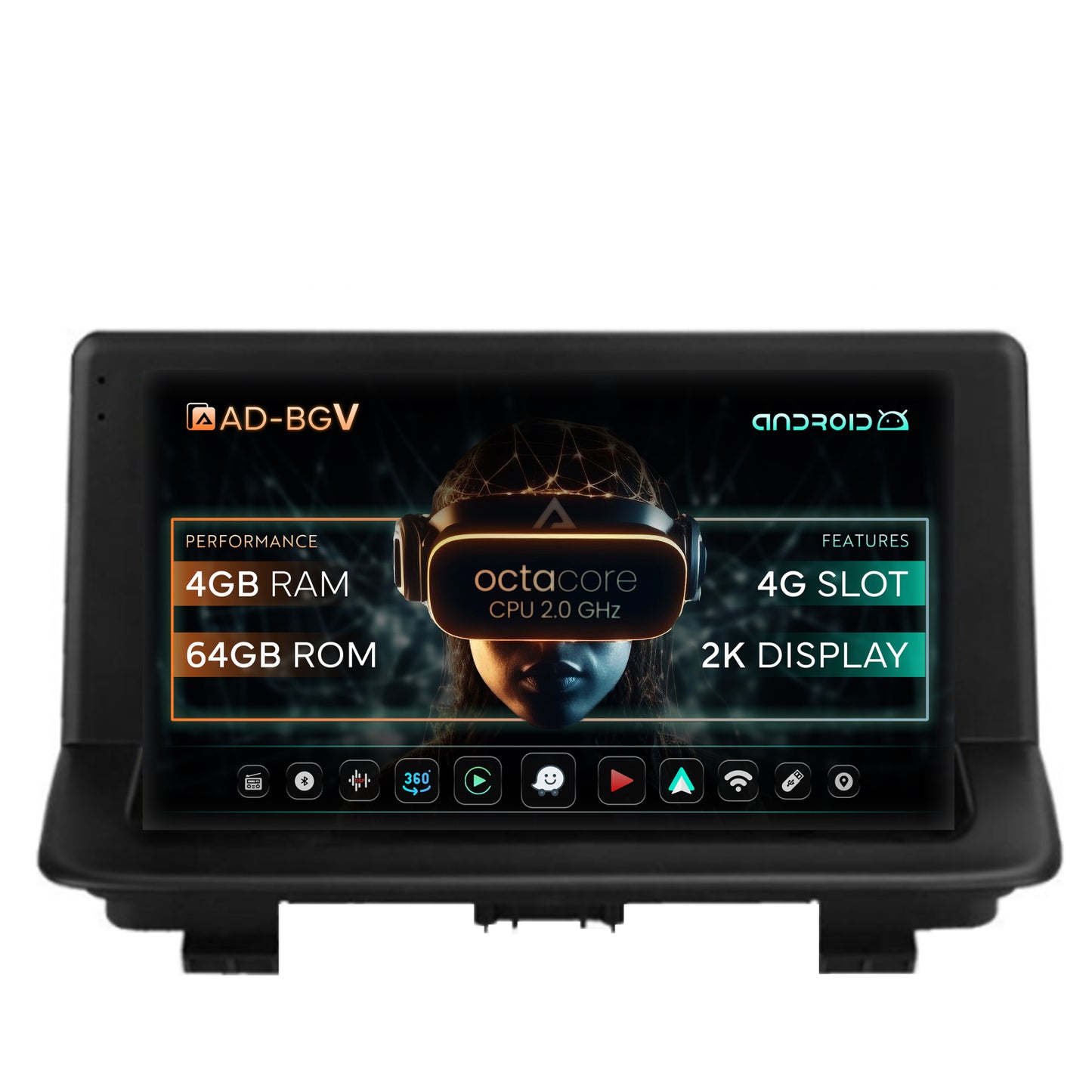 Navigatie Audi Q3 (2011-2018), Android, V-Octacore / 4GB RAM + 64GB ROM, 9.5 Inch - AD-BGV9004+AD-BGRKIT427
