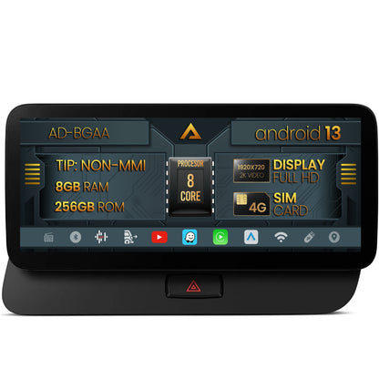 Navigatie Audi Q5 (2009-2017), Concert/Symphony, Android 13, MB-Octacore, 8GB RAM + 256GB ROM, 12.3 Inch - AD-BGAA10008L+AD-BGRKITQ5001