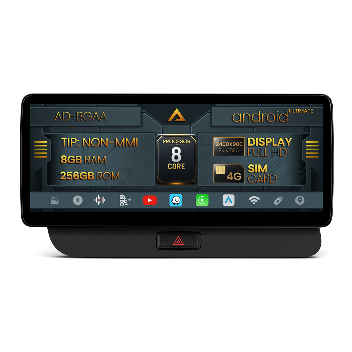 Navigatie Audi Q5 (2009-2017), Concert/Symphony, Android 13, MB-Octacore, 8GB RAM + 256GB ROM, 12.3 Inch - AD-BGAA10008L+AD-BGRKITQ5001