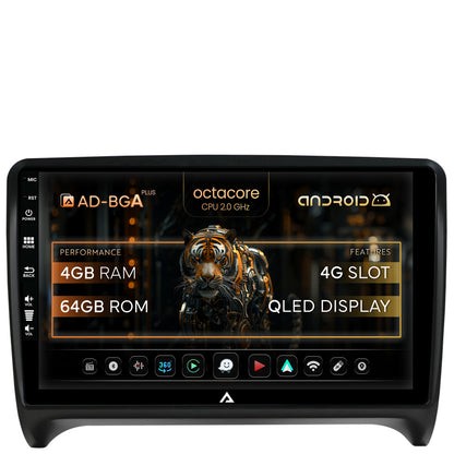 Navigatie Audi TT, Android, A-Octacore / 4GB RAM + 64GB ROM, 9 Inch - AD-BGA9004+AD-BGRKIT426