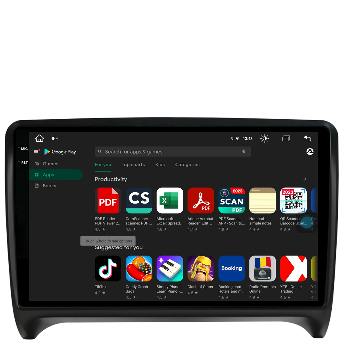 Navigatie Audi TT, Android, X-octacore / 8GB RAM + 256GB ROM, 9.5 Inch - AD-BGX9008+AD-BGRKIT426