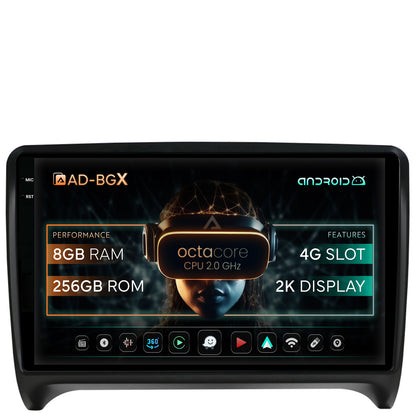 Navigatie Audi TT, Android, X-octacore / 8GB RAM + 256GB ROM, 9.5 Inch - AD-BGX9008+AD-BGRKIT426