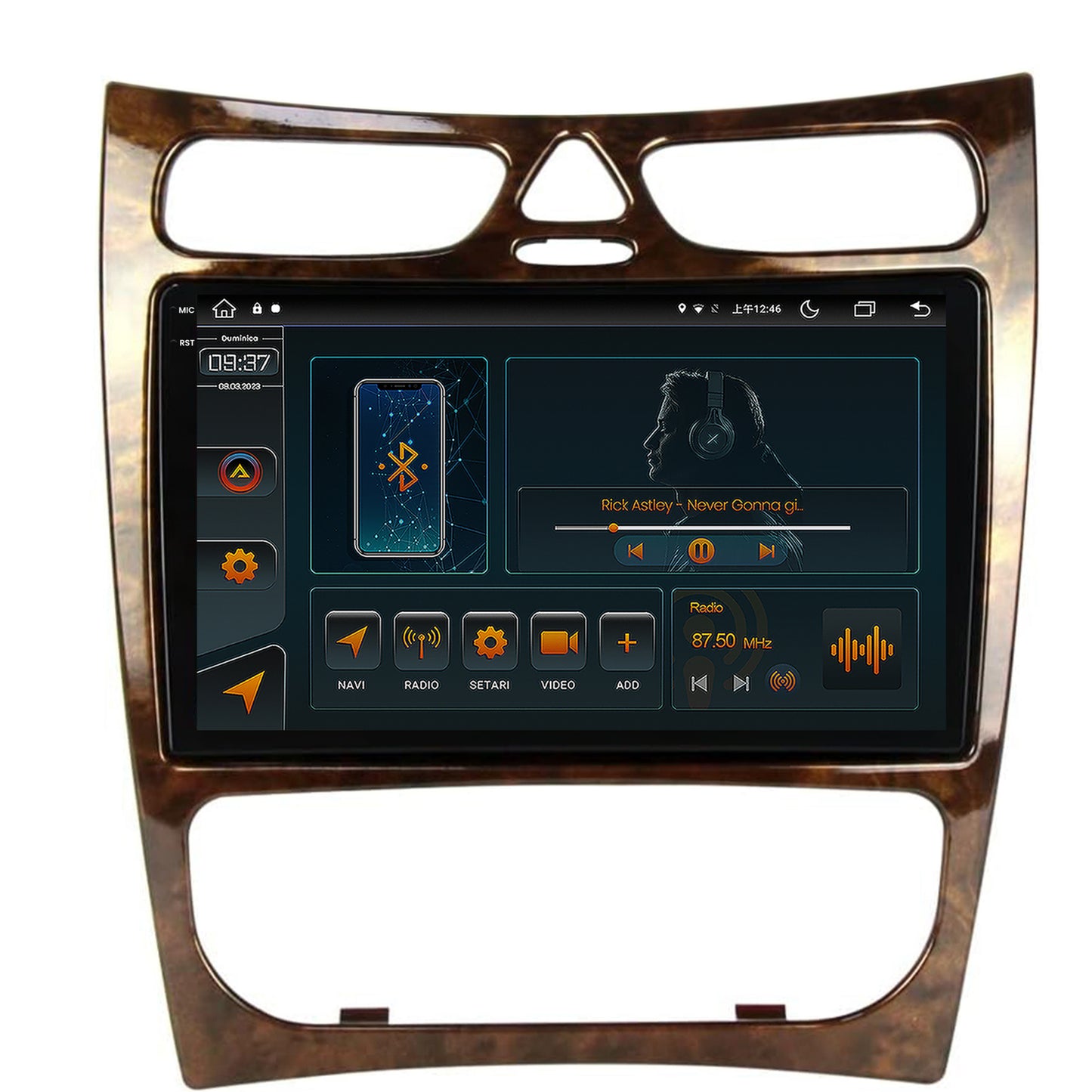 Navigatie Mercedes Benz CLK W209 (2000-2005), Android, V-Octacore / 4GB RAM + 64GB ROM, 9.5 Inch - AD-BGV9004+AD-BGRKIT416V4