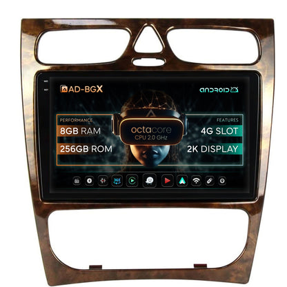 Navigatie Benz C Class (W203) (2002-2004), Android, X-Octacore / 8GB RAM + 256GB ROM, 9.5 Inch - AD-BGX9008+AD-BGRKIT416V3