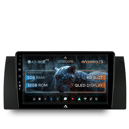 Navigatie BMW E39/E53/E38, Android, E-Octacore / 2GB RAM + 32GB ROM, 9 Inch - AD-BGE9002+AD-BGRKIT396