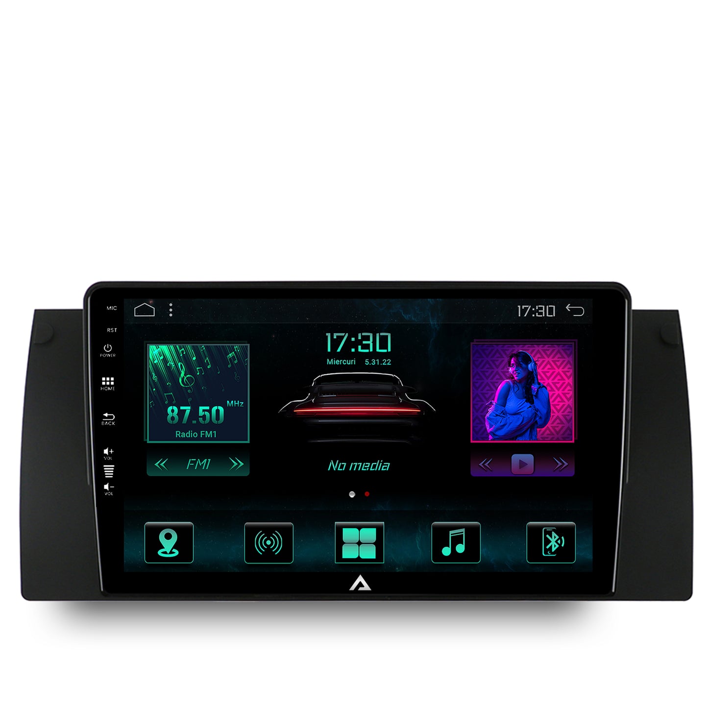 Navigatie BMW E39/E53/E38, Android, A-Octacore / 4GB RAM + 64GB ROM, 9 Inch - AD-BGA9004+AD-BGRKIT396
