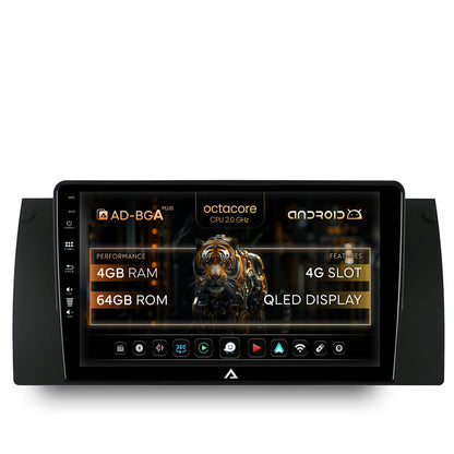 Navigatie BMW E39/E53/E38, Android, A-Octacore / 4GB RAM + 64GB ROM, 9 Inch - AD-BGA9004+AD-BGRKIT396