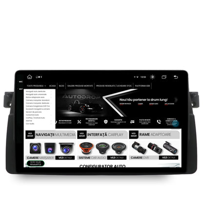 Navigatie BMW E46, Android, X-Octacore / 8GB RAM + 256GB ROM, 9.5 Inch - AD-BGX9008+AD-BGRKIT397