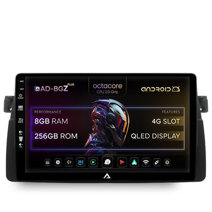 Navigatie BMW E46, Android, Z-Octacore / 8GB RAM + 256GB ROM, 9 Inch - AD-BGZ9008+AD-BGRKIT397