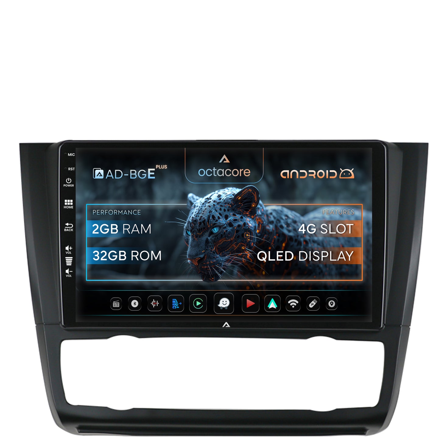 Navigatie BMW Seria 1 E87 (2007-2011), Clima Automata, Android, E-Octacore / 2GB RAM + 32GB ROM, 9 Inch - AD-BGE9002+AD-BGRKIT399