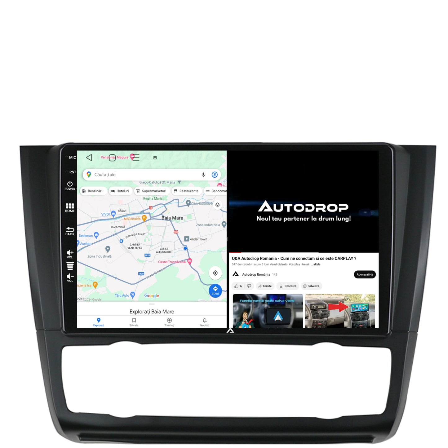 Navigatie BMW Seria 1 E87 (2007-2011), Clima Automata, Android, P-Octacore / 2GB RAM + 32GB ROM, 9 Inch - AD-BGP9002+AD-BGRKIT399
