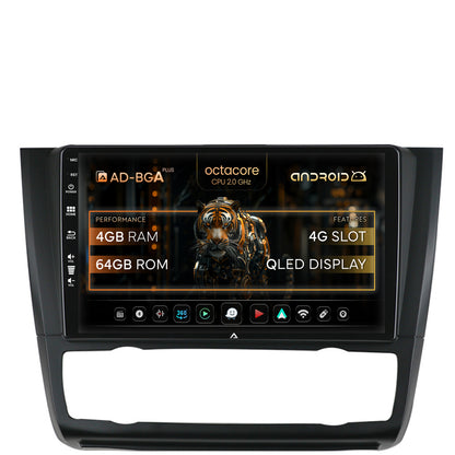 Navigatie BMW Seria 1 E87 (2007-2011), Clima Automata, Android, A-Octacore / 4GB RAM + 64GB ROM, 9 Inch - AD-BGA9004+AD-BGRKIT399