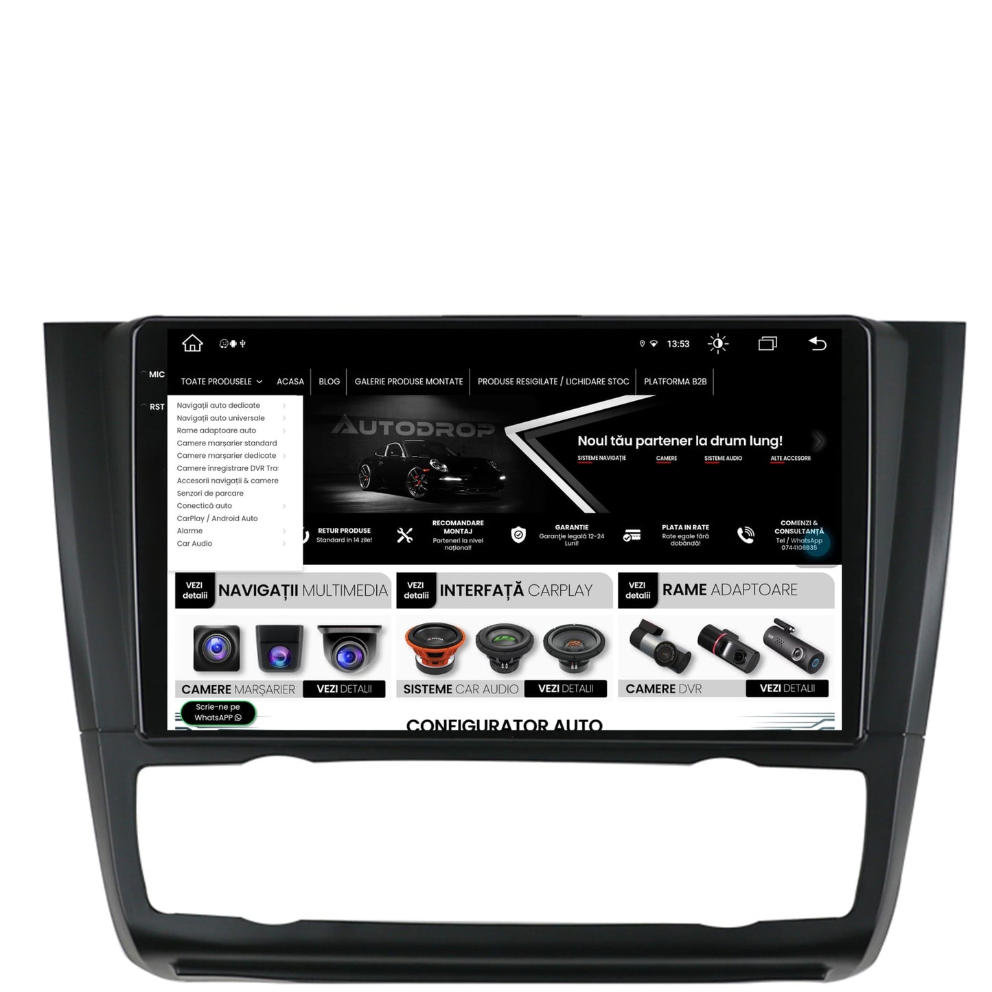 Navigatie BMW Seria 1 E87 (2007-2011), Clima Automata, Android, X-Octacore / 8GB RAM + 256GB ROM, 9.5 Inch - AD-BGX9008+AD-BGRKIT399