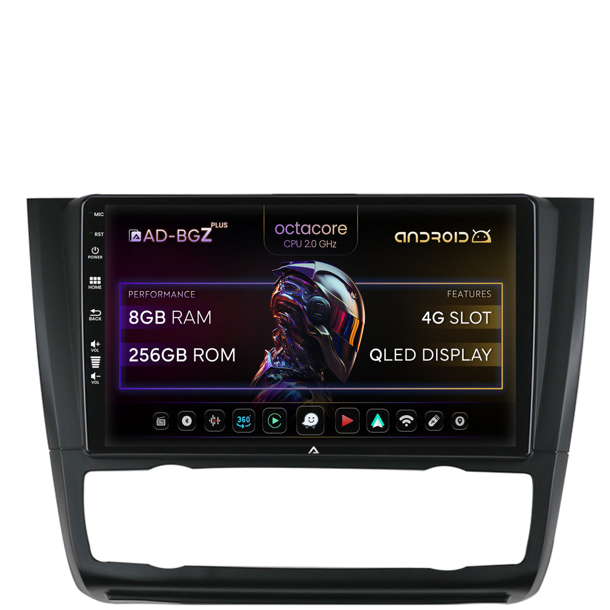 Navigatie BMW Seria 1 E87 (2007-2011), Clima Automata, Android, Z-Octacore / 8GB RAM + 256GB ROM, 9 Inch - AD-BGZ9008+AD-BGRKIT399