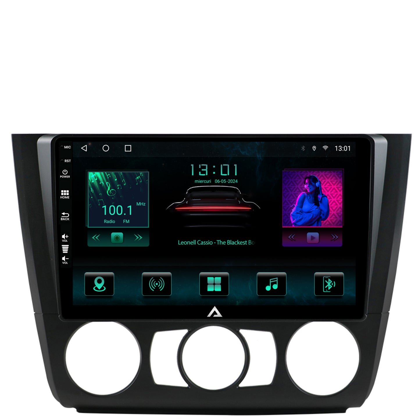Navigatie BMW Seria 1 E87 (2007-2011), Clima Manuala, Android, A-Octacore / 4GB RAM + 64GB ROM, 9 Inch - AD-BGA9004+AD-BGRKIT398