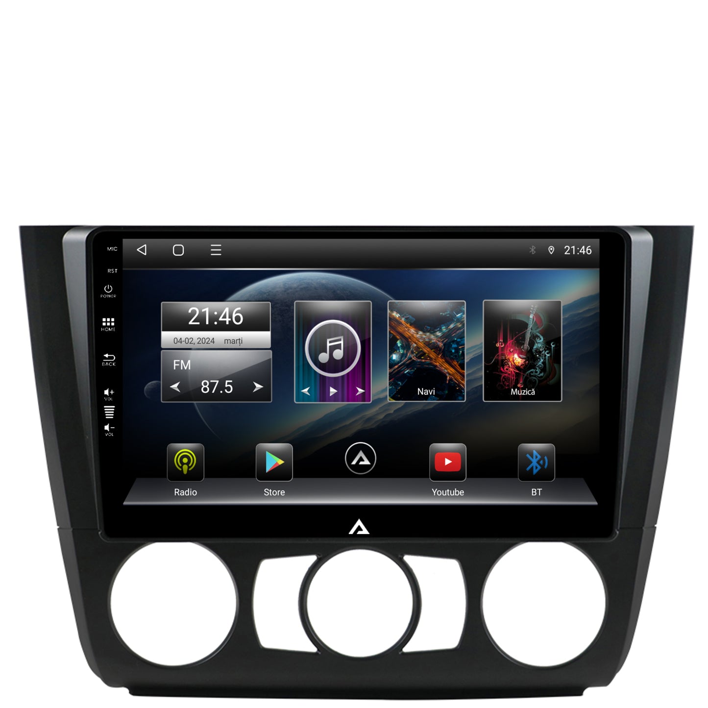 Navigatie BMW Seria 1 E87 (2007-2011), Clima Manuala, Android, E-Octacore / 2GB RAM + 32GB ROM, 9 Inch - AD-BGE9002+AD-BGRKIT398