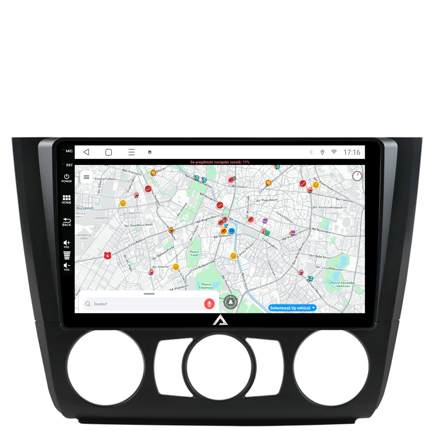 Navigatie BMW Seria 1 E87 (2007-2011), Clima Manuala, Android, P-Octacore / 2GB RAM + 32GB ROM, 9 Inch - AD-BGP9002+AD-BGRKIT398