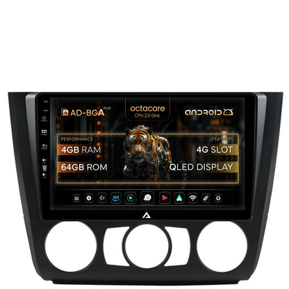 Navigatie BMW Seria 1 E87 (2007-2011), Clima Manuala, Android, A-Octacore / 4GB RAM + 64GB ROM, 9 Inch - AD-BGA9004+AD-BGRKIT398