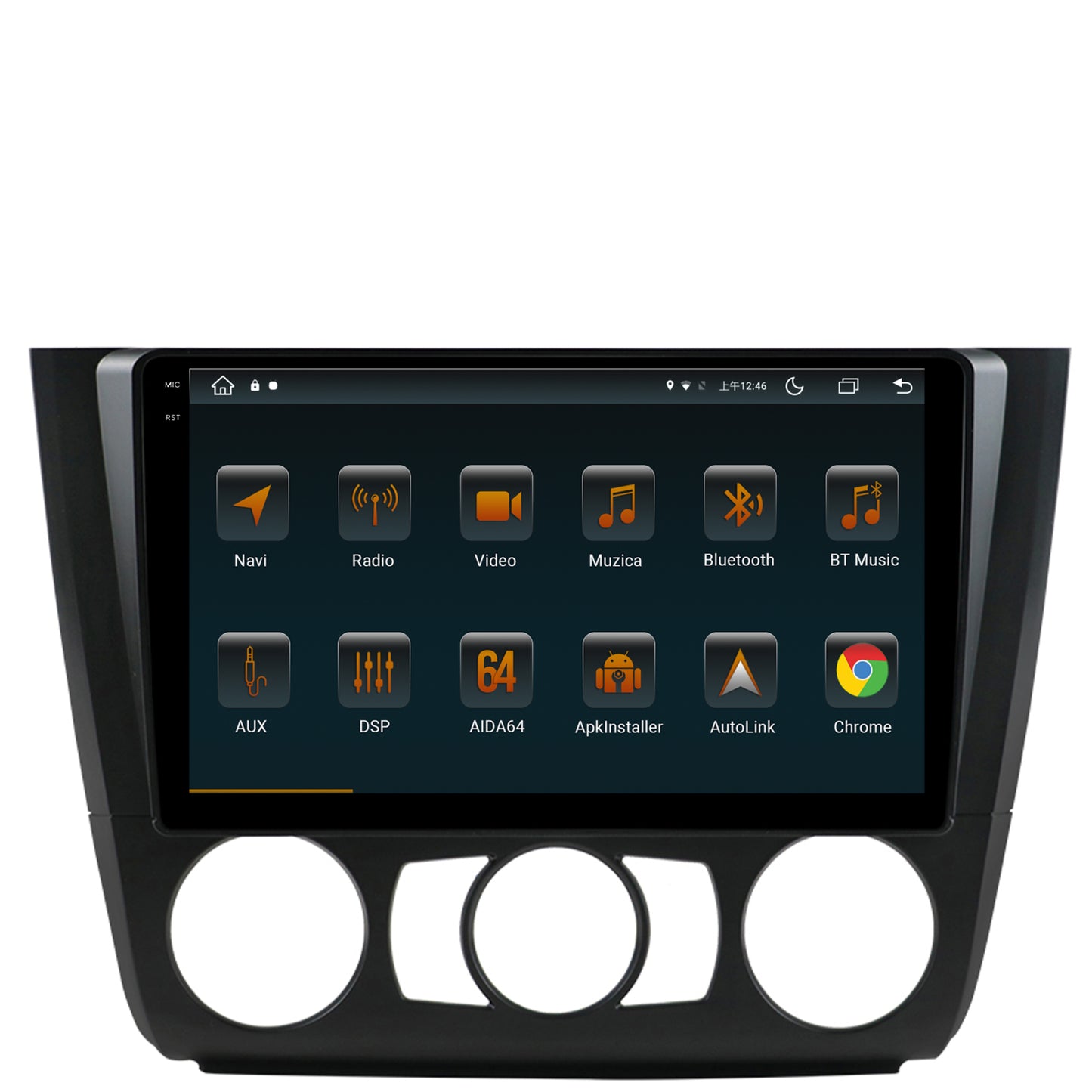 Navigatie BMW Seria 1 E87 (2007-2011), Clima Manuala, Android, V-Octacore / 4GB RAM + 64GB ROM, 9.5 Inch - AD-BGV9004+AD-BGRKIT398