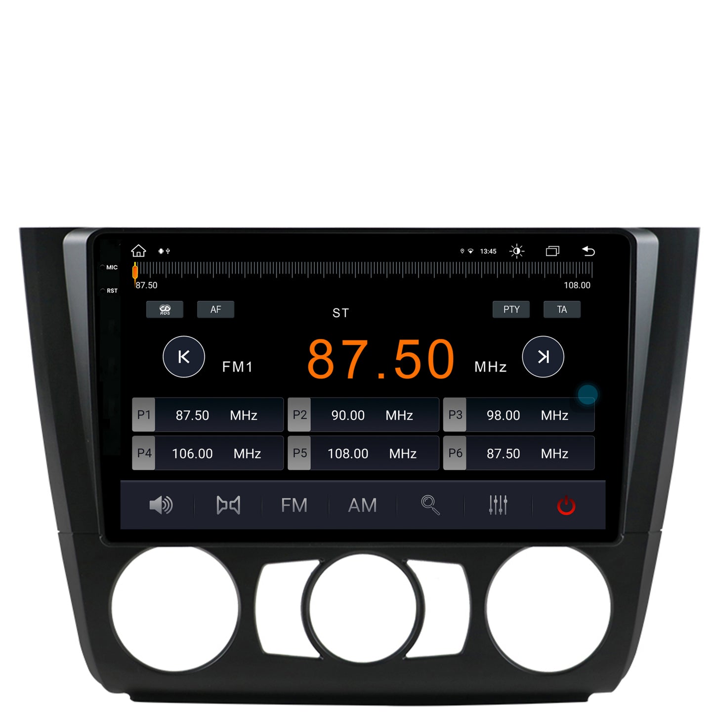 Navigatie BMW Seria 1 E87 (2007-2011), Clima Manuala, Android, V-Octacore / 4GB RAM + 64GB ROM, 9.5 Inch - AD-BGV9004+AD-BGRKIT398