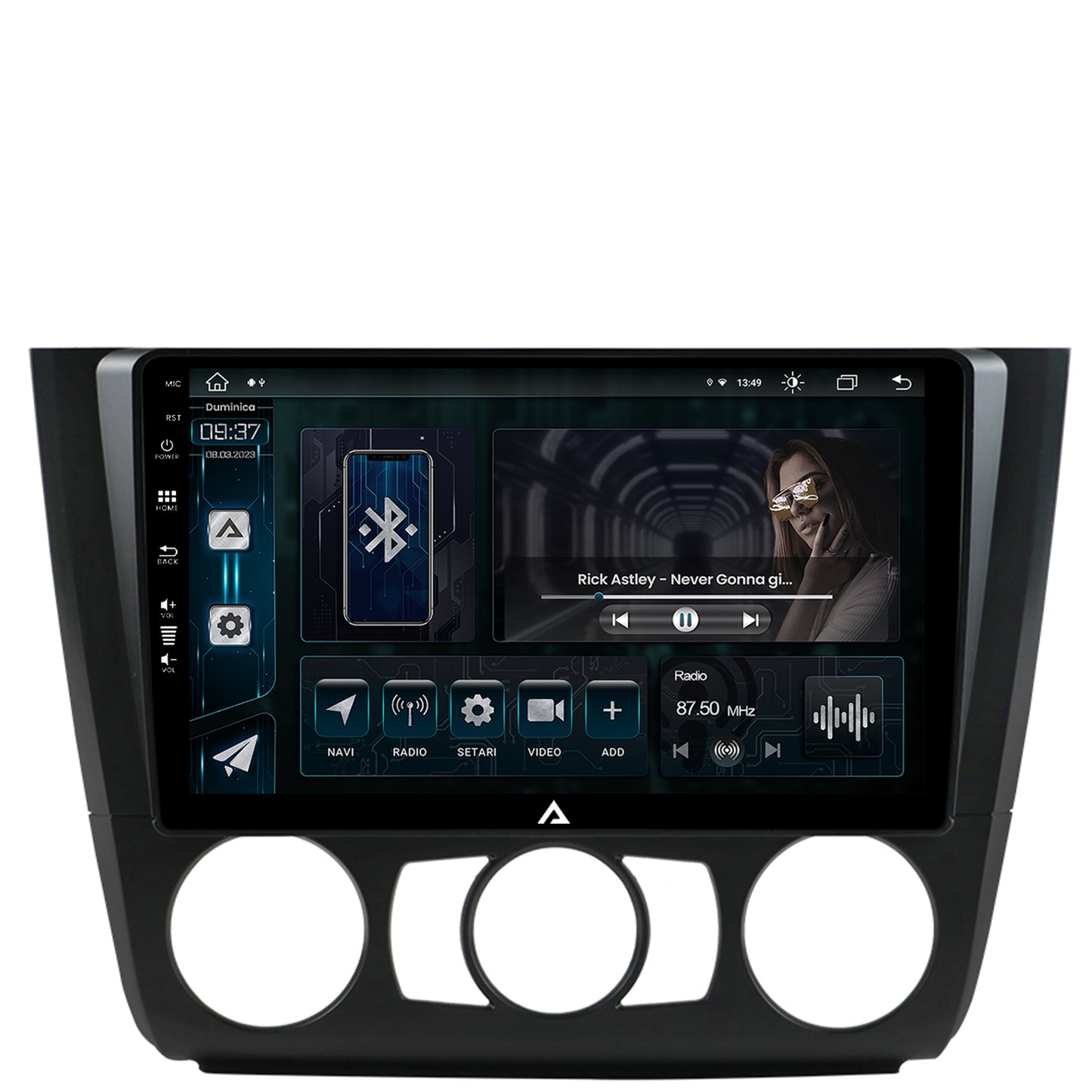 Navigatie BMW Seria 1 E87 (2007-2011), Clima Manuala, Android, Z-Octacore / 8GB RAM + 256GB ROM, 9 Inch - AD-BGZ9008+AD-BGRKIT398