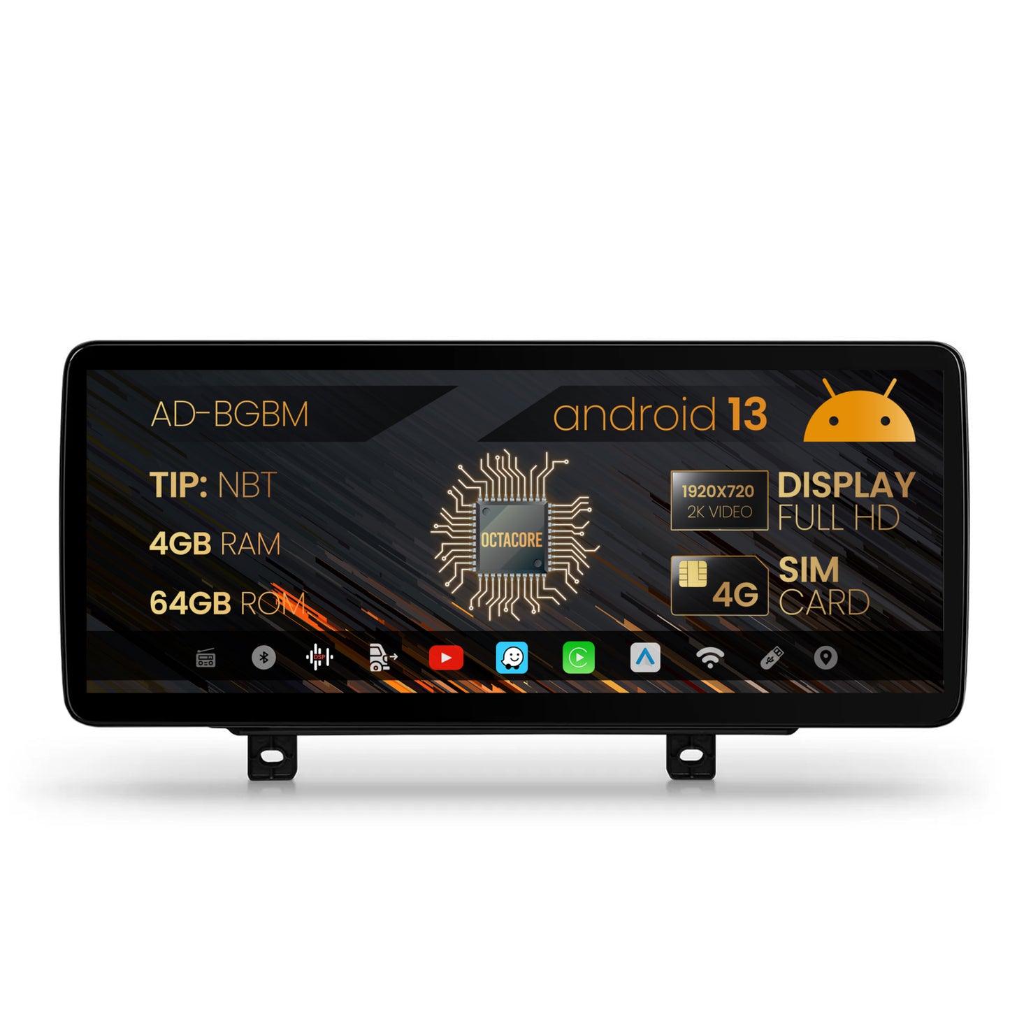 Navigatie BMW Seria 2 F22/F45/F46 (2013-2016), Varianta NBT, Android 13, BM-Octacore / 4GB RAM + 64GB ROM, 12.3" Inch - AD-BGBM12004NB+AD-BGRKITBM016