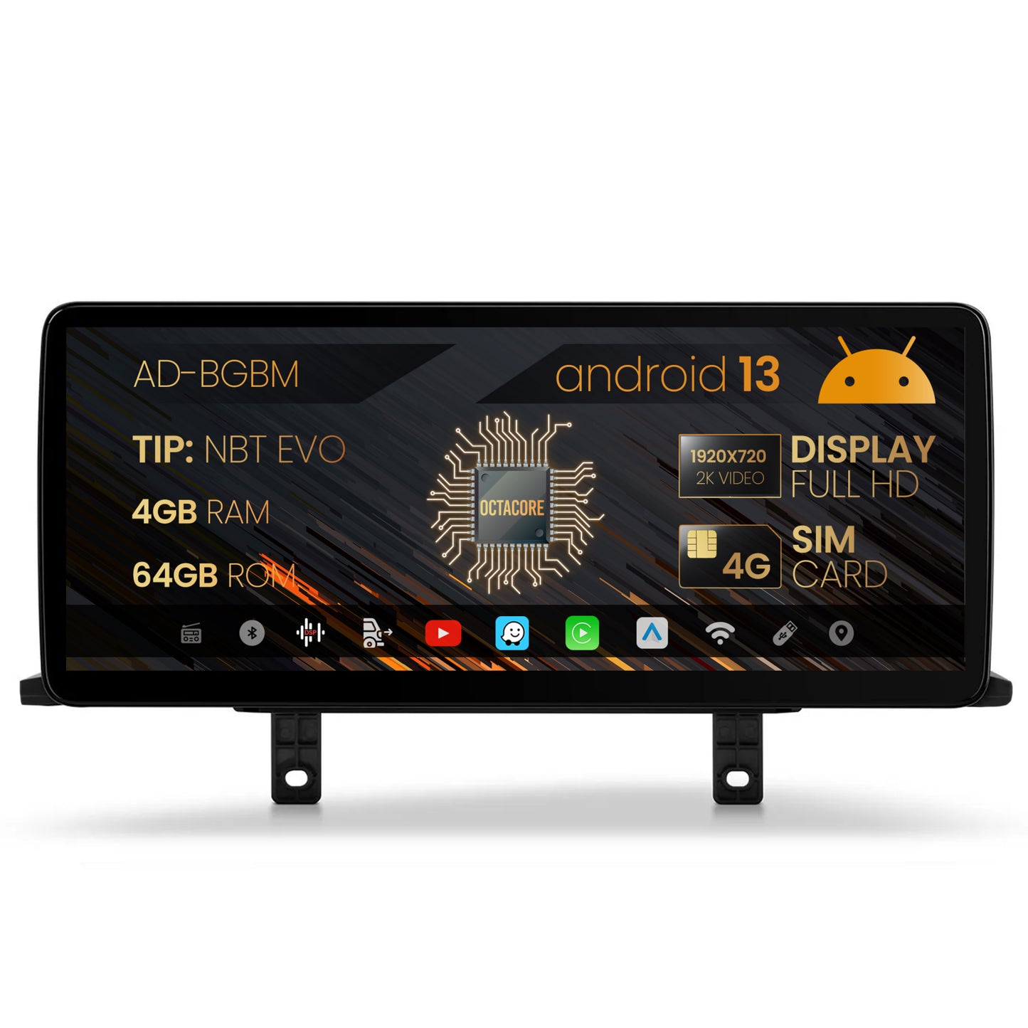 Navigatie BMW Seria 1 F20/21 (2017-2019), Varianta NBT EVO, Android 13, BM-Octacore / 4GB RAM + 64GB ROM, 12.3" Inch - AD-BGBM12004EV+AD-BGRKITBM019