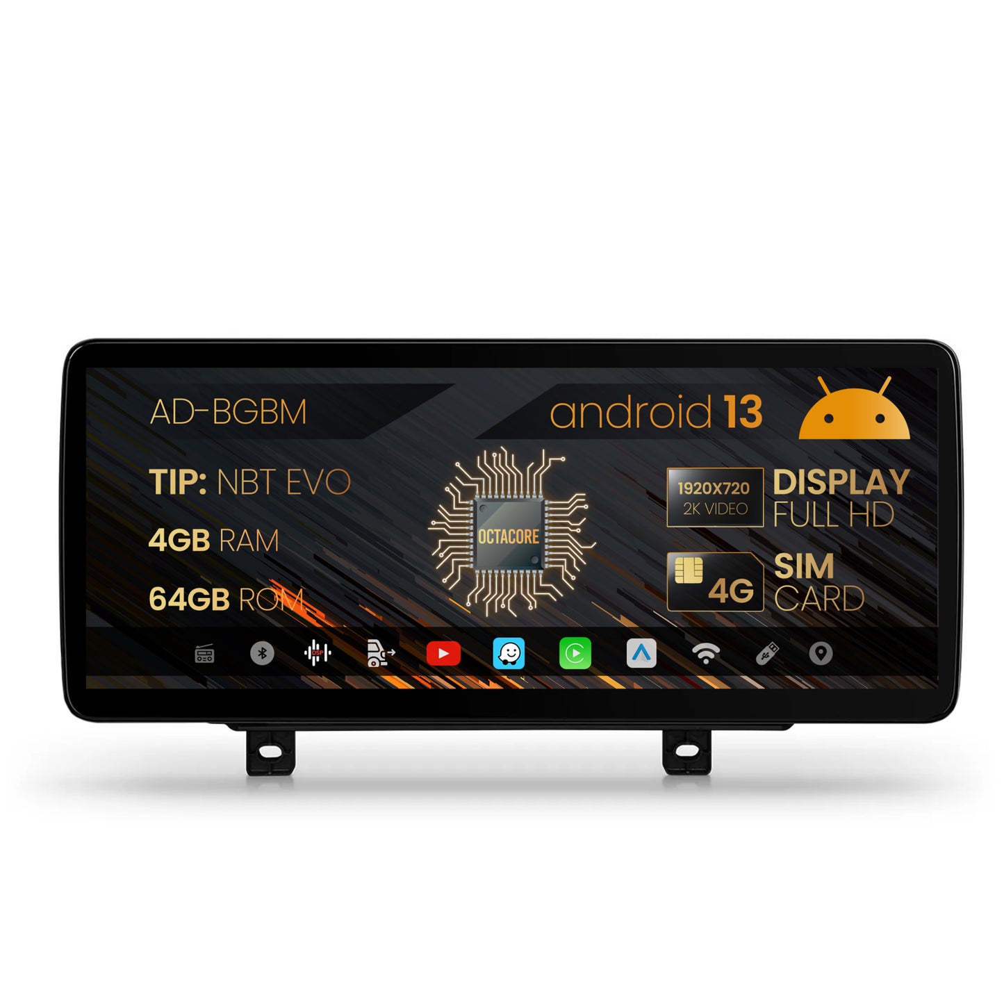 Navigatie BMW Seria 2 F22/F45/F46 (2017-2021), Varianta NBT EVO, Android 13, BM-Octacore / 4GB RAM + 64GB ROM, 12.3" Inch - AD-BGBM12004EV+AD-BGRKITBM016