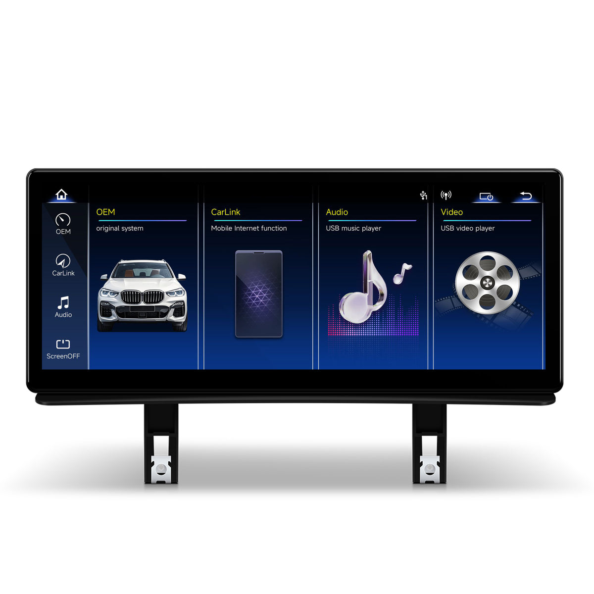 Navigatie BMW Seria 1 F20/F21 (2006-2012), Linux OS & OEM, Varianta CIC, CarPlay & Android Auto Wireless, MirrorLink, Camera AHD, 12.3 Inch - AD-BGBMLNX12CI+AD-BGRKITBM005