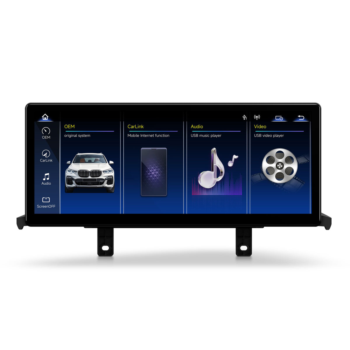Navigatie BMW Seria 1 F20/F21 / Seria 2 F23 (2011-2016), Linux OS & OEM, Varianta NBT, CarPlay & Android Auto Wireless, MirrorLink, Camera AHD, 12.3 Inch - AD-BGBMLNX12NB+AD-BGRKITBM011
