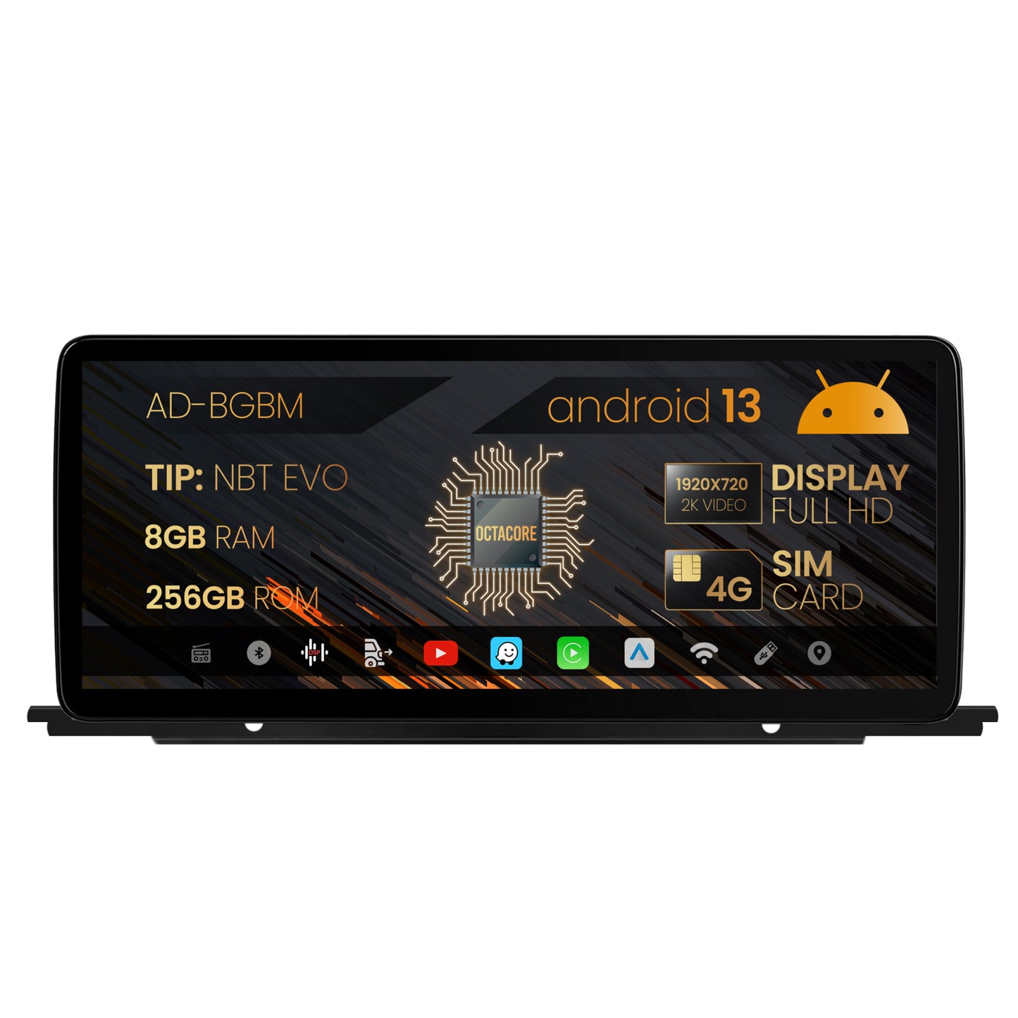 Navigatie BMW Seria 7 G11/G12 (2016-2023), Varianta NBT EVO, Android 13, BM-Octacore / 8GB RAM + 256GB ROM, 12.3" Inch - AD-BGBM12008EV+AD-BGRKITBM021
