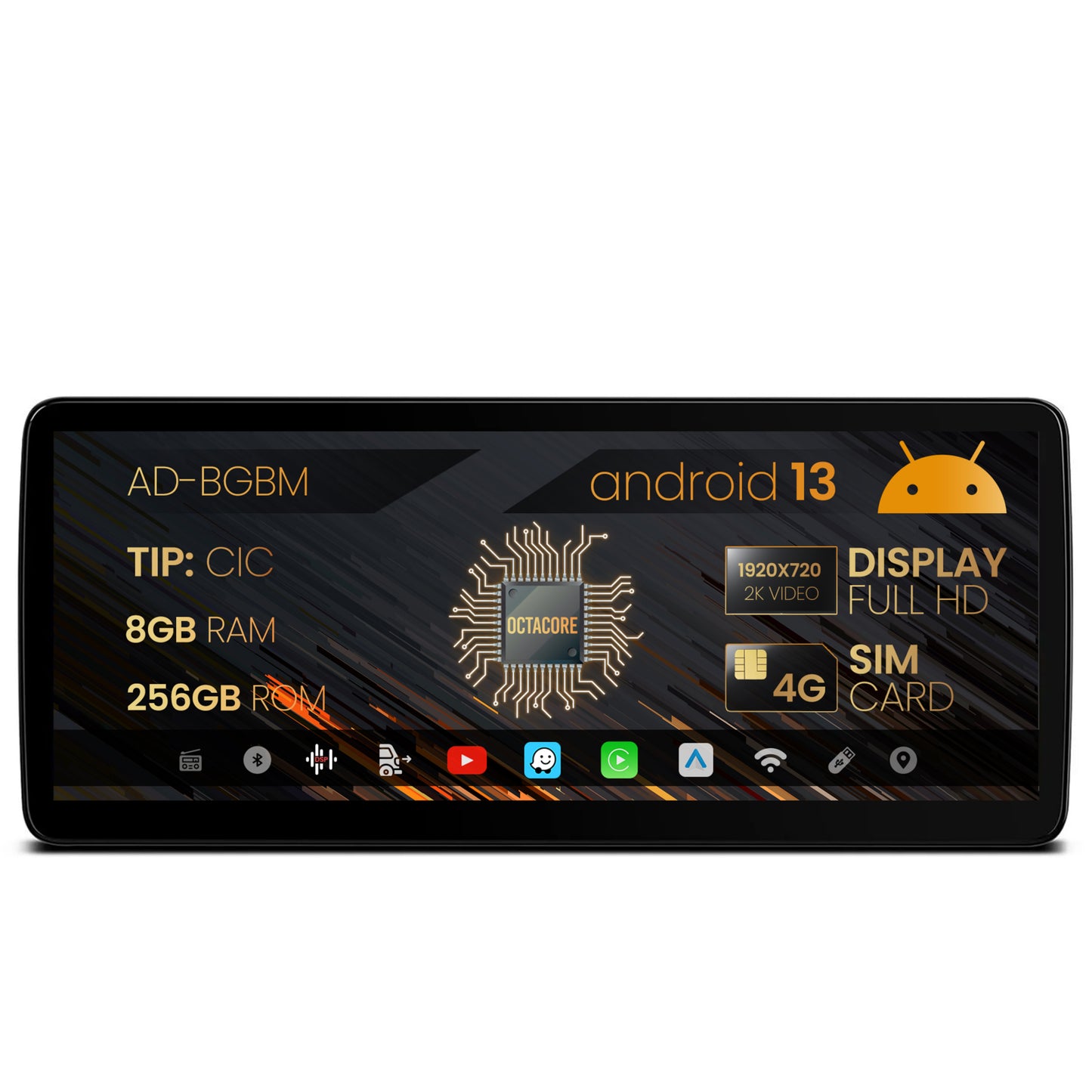 Navigatie BMW Seria 3 E90/E91/E92/E93 (2007-2013), Varianta CIC, Android 13, BM-Octacore / 8GB RAM + 256GB ROM, 12.3" Inch - AD-BGBM12008CI+AD-BGRKITBM007