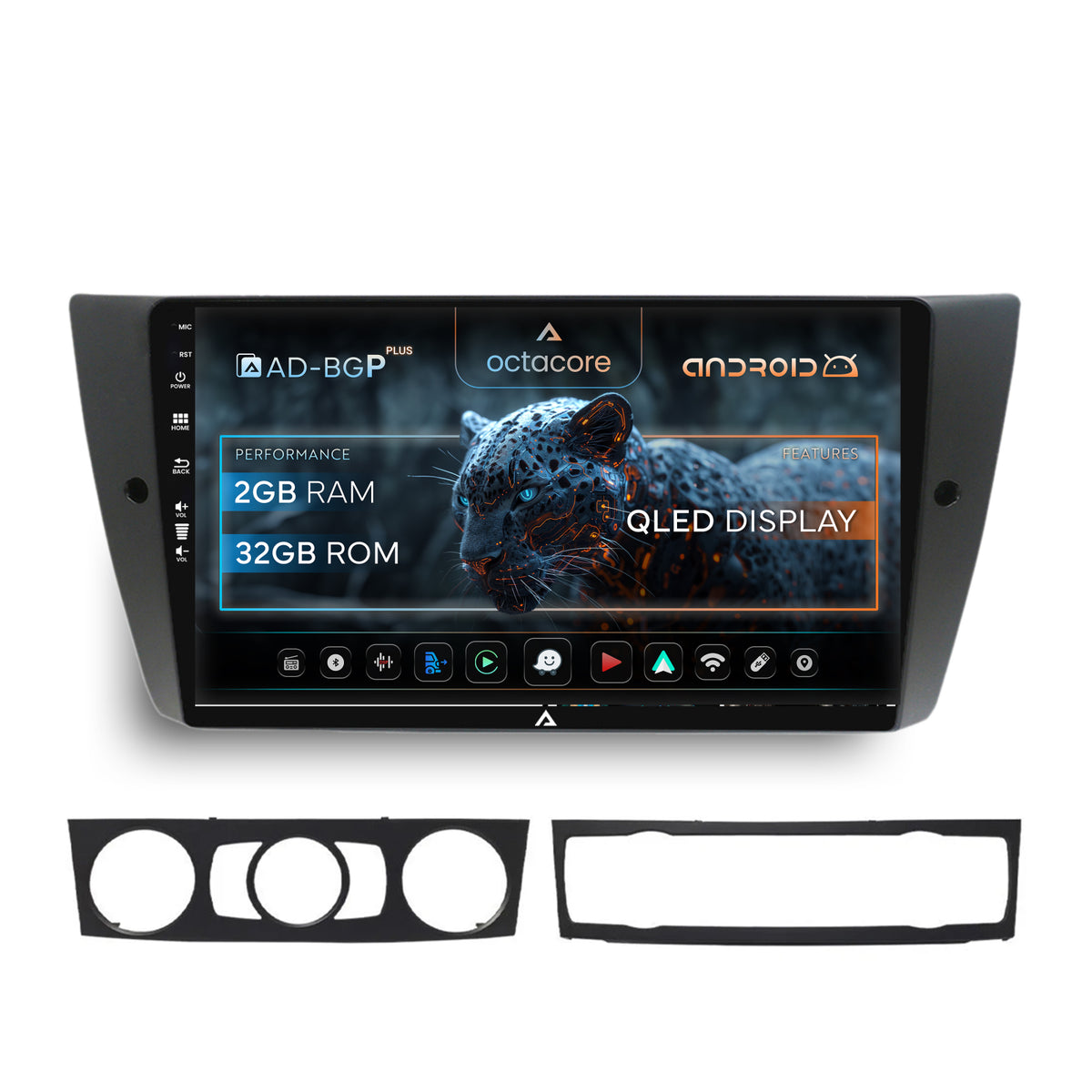 Navigatie BMW Seria 3 E90, E91, E92, Android, P-Octacore / 2GB RAM + 32GB ROM, 9 Inch - AD-BGP9002+AD-BGRKIT391