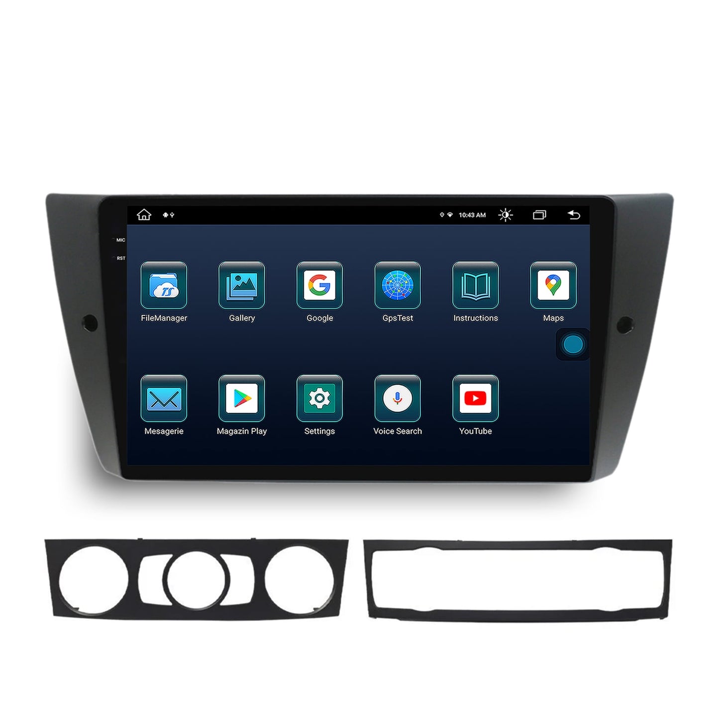 Navigatie BMW Seria 3 E90, E91, E92, Android, X-Octacore / 8GB RAM + 256GB ROM, 9.5 Inch - AD-BGX9008+AD-BGRKIT391