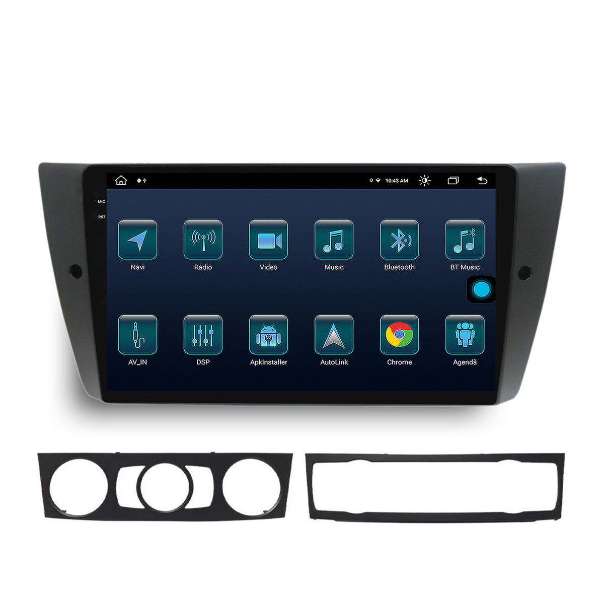Navigatie BMW Seria 3 E90, E91, E92, Android, X-Octacore / 8GB RAM + 256GB ROM, 9.5 Inch - AD-BGX9008+AD-BGRKIT391