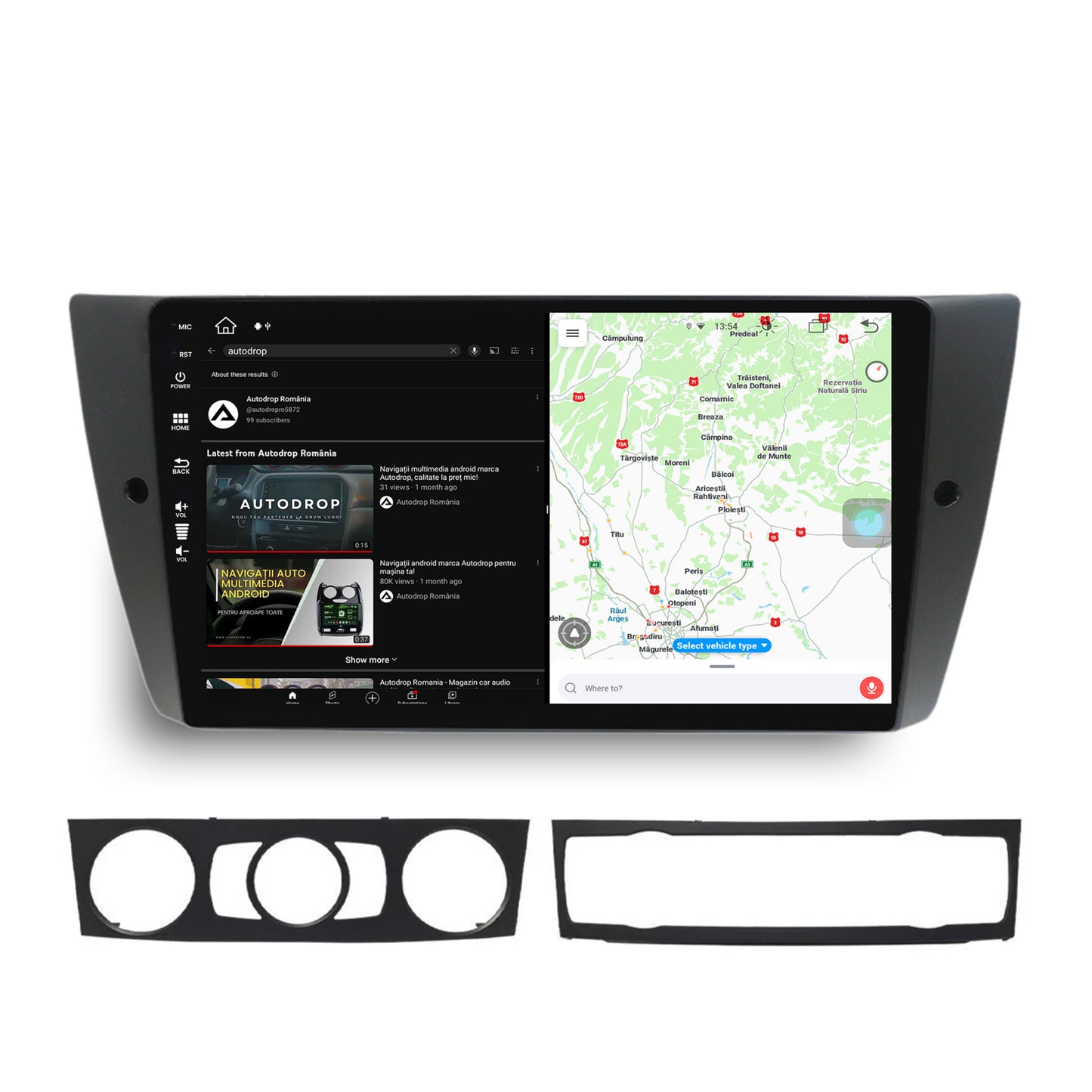 Navigatie BMW Seria 3 E90, E91, E92, Android, Z-Octacore / 8GB RAM + 256GB ROM, 9 Inch - AD-BGZ9008+AD-BGRKIT391