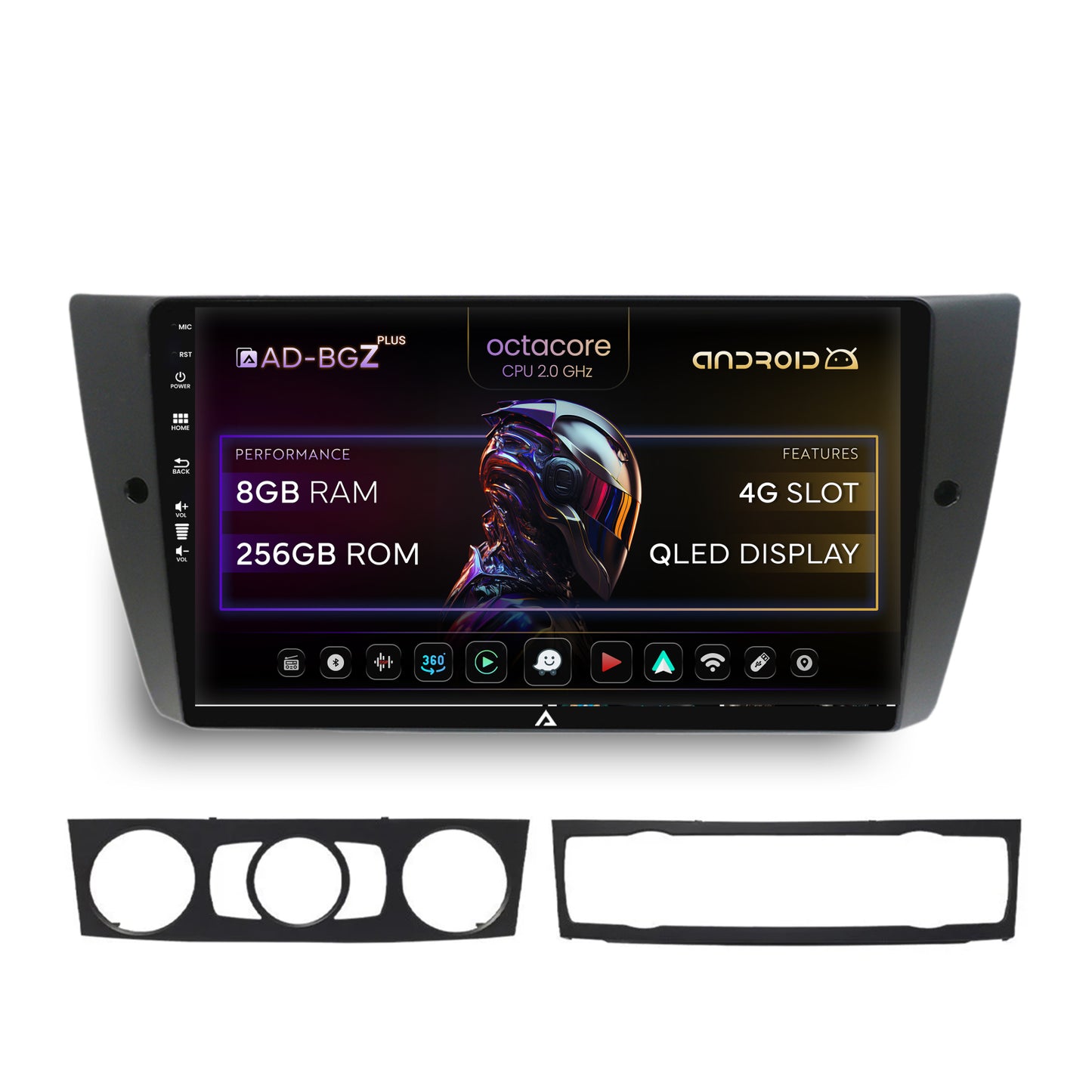 Navigatie BMW Seria 3 E90, E91, E92, Android, Z-Octacore / 8GB RAM + 256GB ROM, 9 Inch - AD-BGZ9008+AD-BGRKIT391
