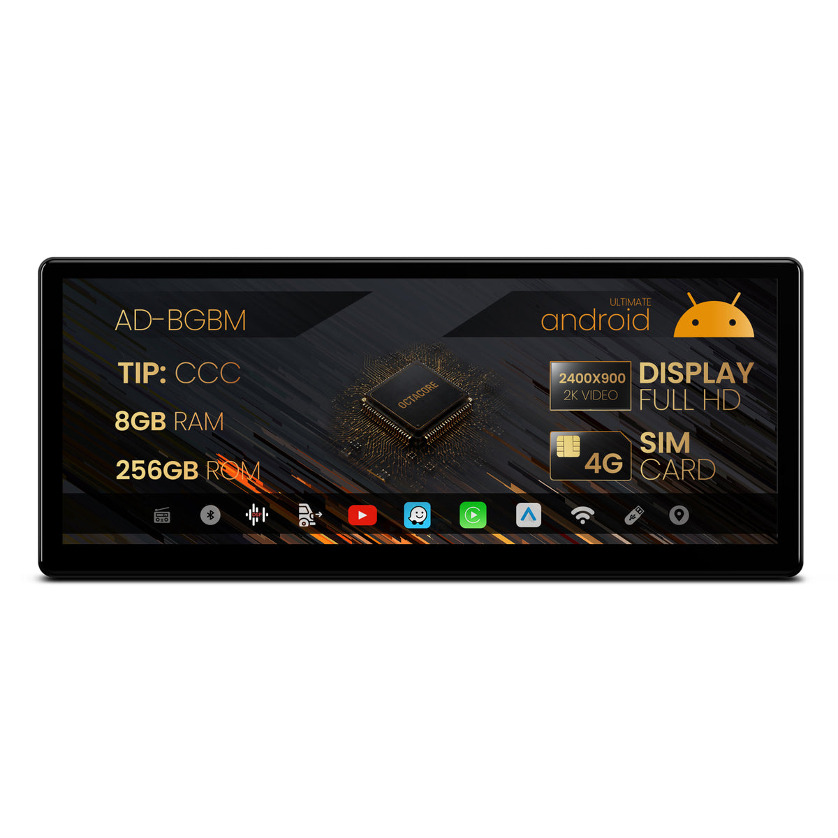 Navigatie BMW Seria 3 E90/E91/E92/E93 (2007-2013), Varianta CCC, Android 13, BM-Octacore / 8GB RAM + 256GB ROM, 12.3" Inch - AD-BGBM12008CC+AD-BGRKITBM007