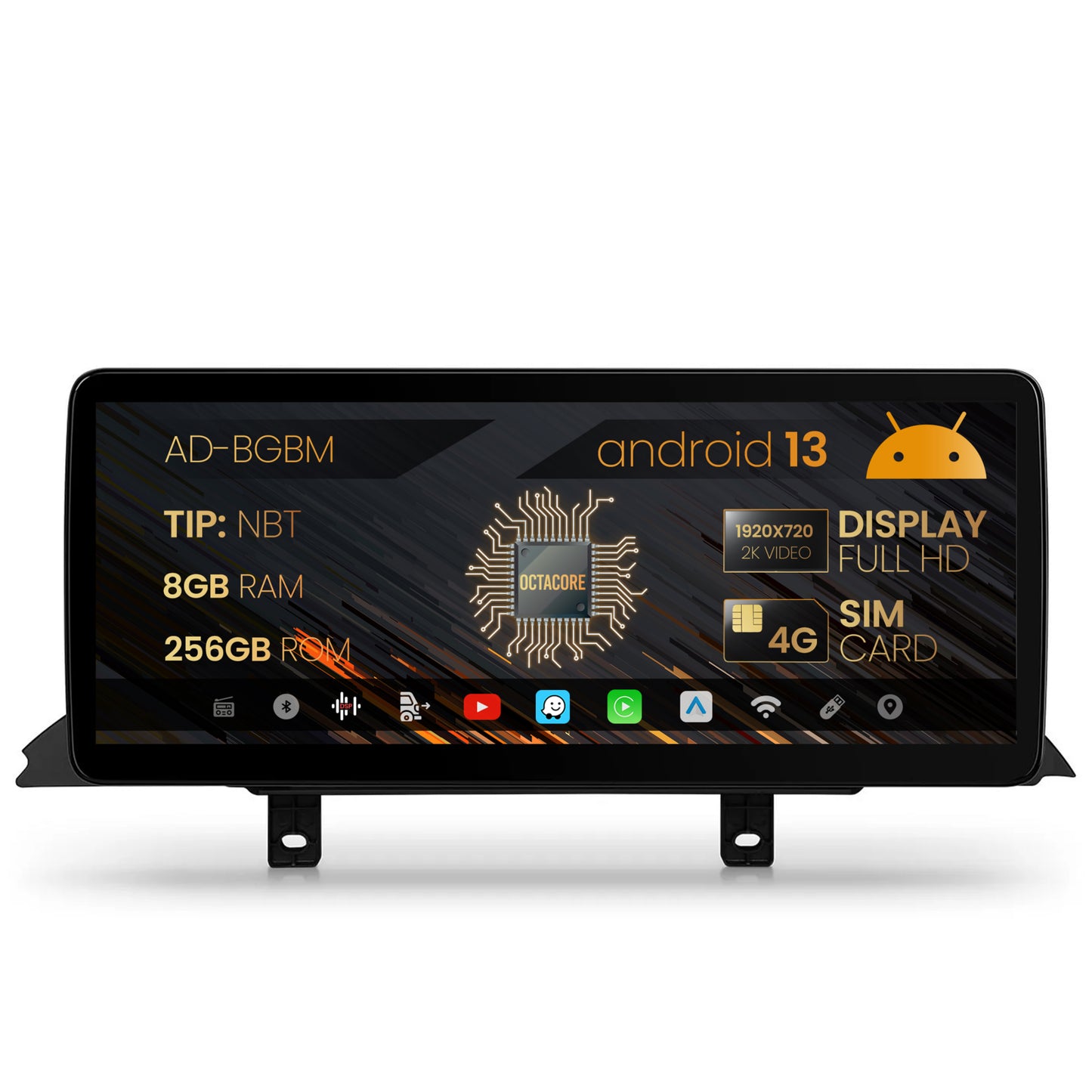 Navigatie BMW Seria 3 F30/F31/F34 (2013-2016), Varianta NBT, Android 13, BM-Octacore / 8GB RAM + 256GB ROM, 12.3" Inch - AD-BGBM12008NB+AD-BGRKITBM013