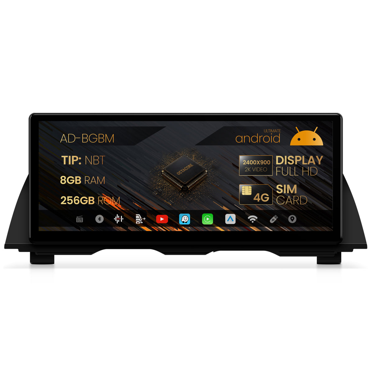 Navigatie BMW Seria 5 F10/F11 (2013-2016), Varianta NBT, Android 13, BM-Octacore / 8GB RAM + 256GB ROM, 12.3" Inch - AD-BGBM12008NB+AD-BGRKITBM009