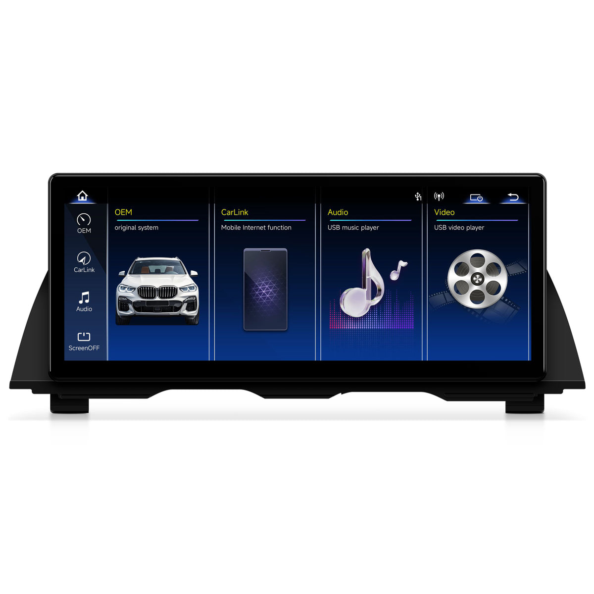 Navigatie BMW Seria 5 GT F07 (2009-2016), Linux OS & OEM, Varianta NBT, CarPlay & Android Auto Wireless, MirrorLink, Camera AHD, 12.3 Inch - AD-BGBMLNX12NB+AD-BGRKITBM008